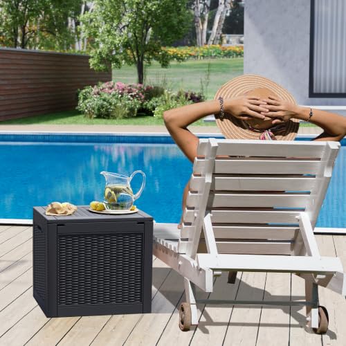 30 Gallon Outdoor Storage Box Waterproof Deck Box for Patio