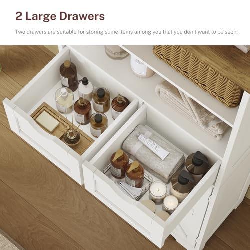 Storage Cabinet with Doors & 2 Drawers
