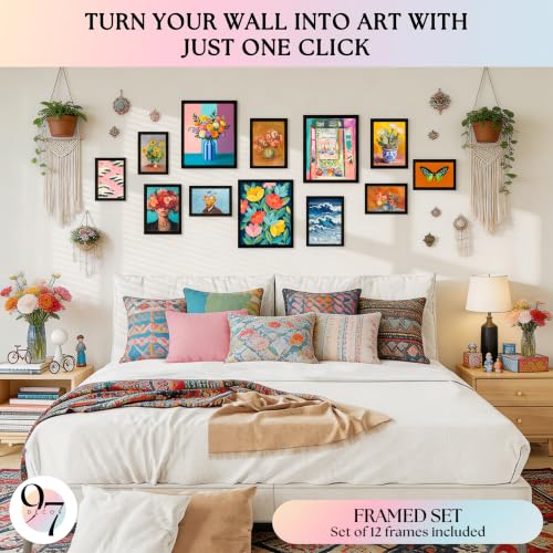 Colorful Eclectic Wall Art (12 Count)