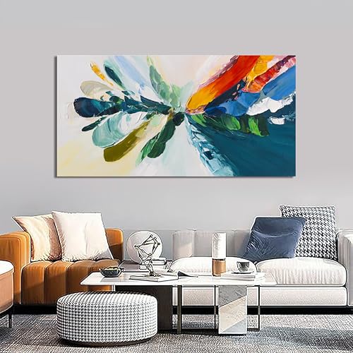 Colorful Wall Art Pictures For Living Room Canvas Abstract Art Wall 24"x48"
