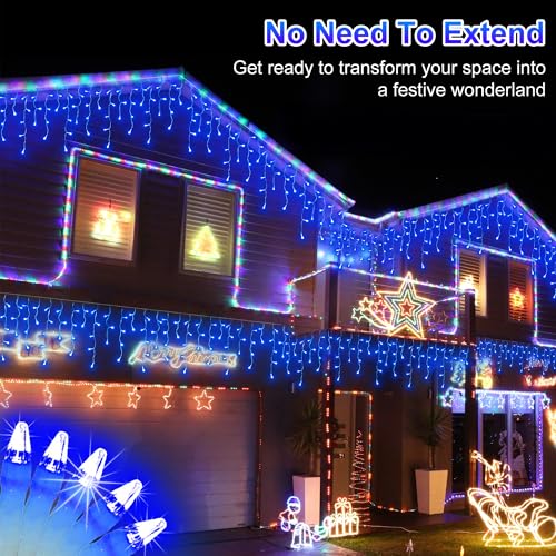 810 LED 82FT Christmas Icicle Lights