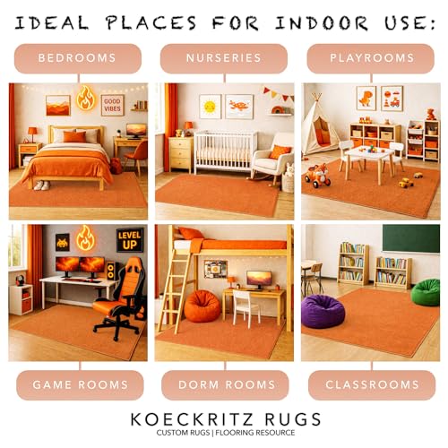 Soft & Colorful 6' Round Kids Classroom Area Rug