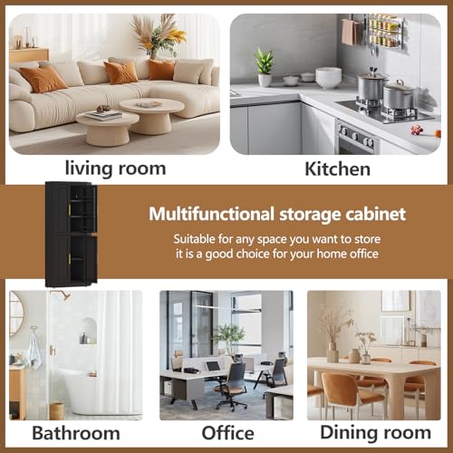63" Metal Corner Kitchen Pantry Cabinet