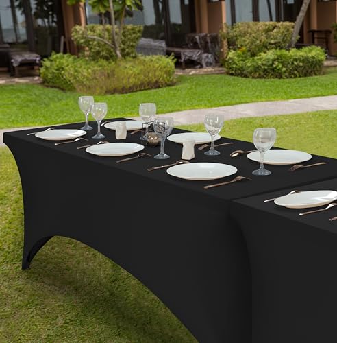 Bulk 10 Pack 8Ft Tablecloths for Hotels & Events (10 Count)
