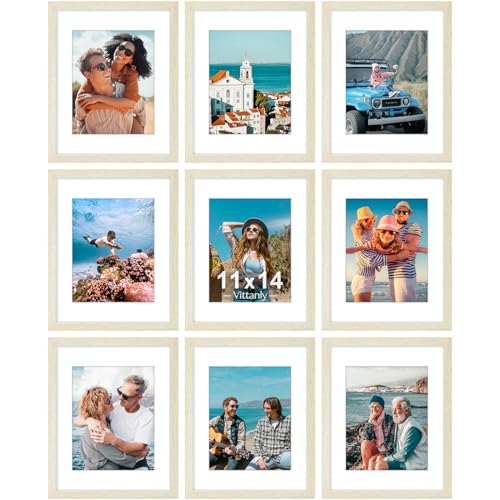 11x14 Picture Frames Set of 9 for Wall Mounting (9 Count)