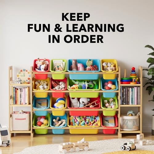Toy Storage Organizer with 6 Shelves and 16 Bins (6 Count)