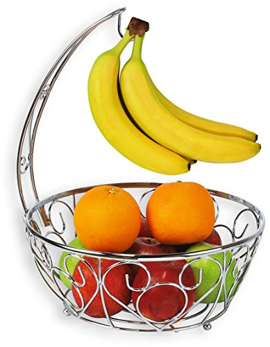 Fruit Basket Bowl with Banana Tree Hanger