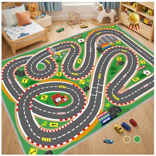 Kids Rug Playmat City Life Playroom Rug Activity Mat for Kids Toy Car Kids Carpet for Playroom Living Room