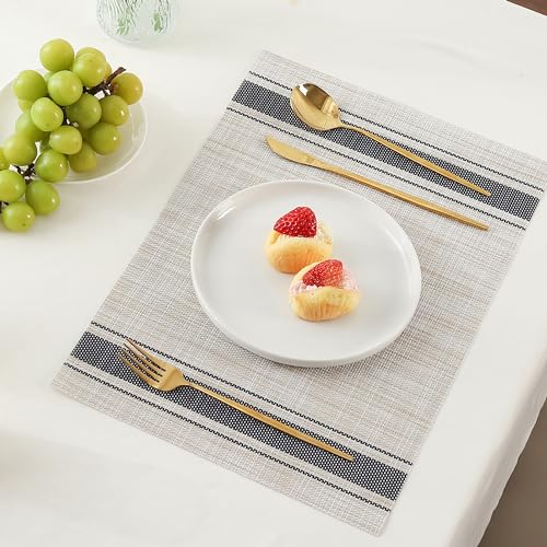 Khaki Blue Placemats (6 Count)