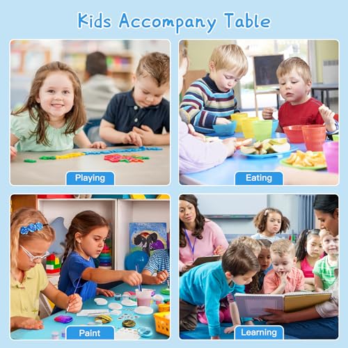 Kids Study Table and 4 Chairs Set