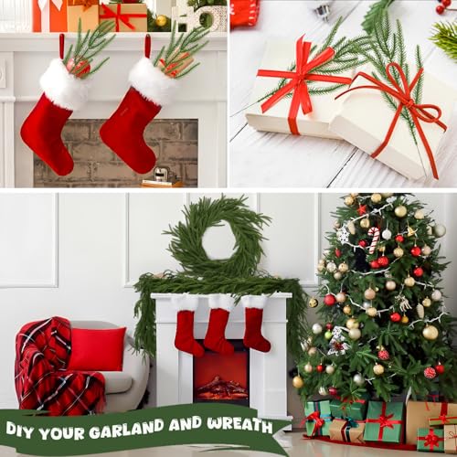 Christmas Norfolk Pine Picks Artificial Greenery Branches (50 Count)