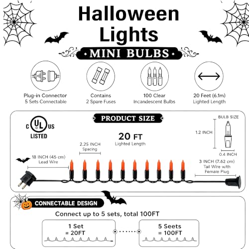Orange Halloween Lights (21 Foot)
