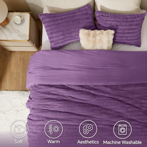 Faux Fur King Size Comforter Set