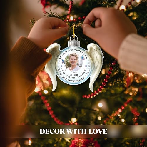 Personalized Custom Photo Acrylic Ornament for Loss of Loved Ones