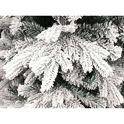 5 Foot Pre lit Snow Angel Blue Spruce Flocked Artificial Christmas Tree