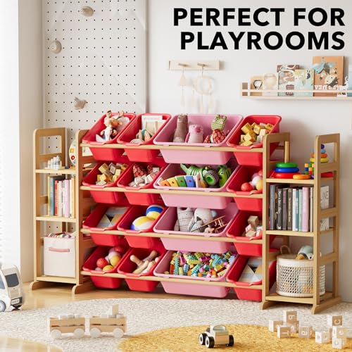Toy Storage Organizer with 6 Shelves and 16 Bins (6 Count)