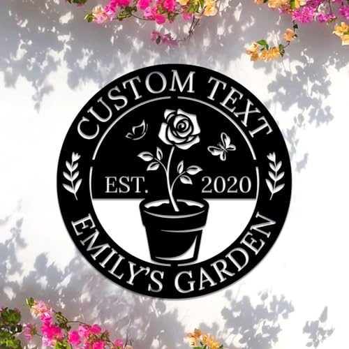 Personalized Garden Name Signs with Stake