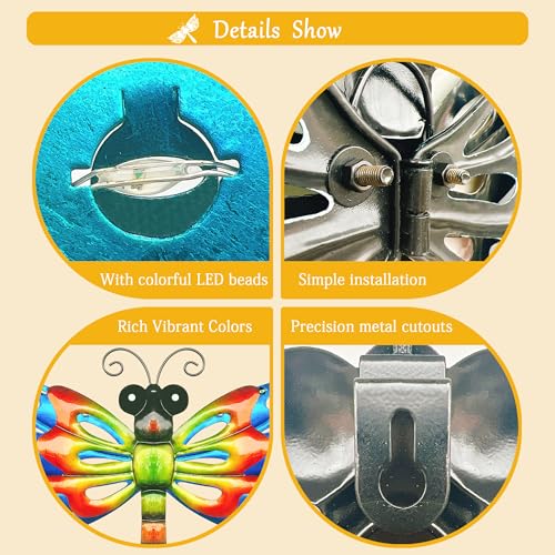Solar Dragonfly Garden Wall Art