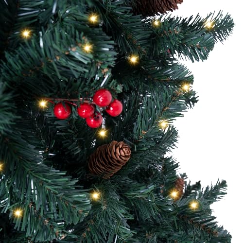 9ft Pencil Christmas Tree with Lights