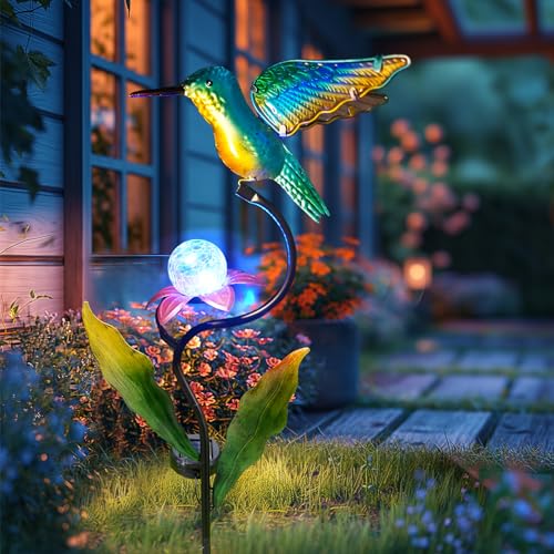 46 Inch Solar Hummingbird Lights