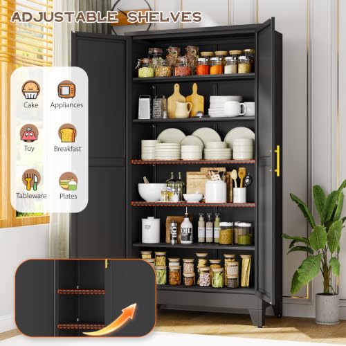78.7" Tall Metal Pantry Cabinet