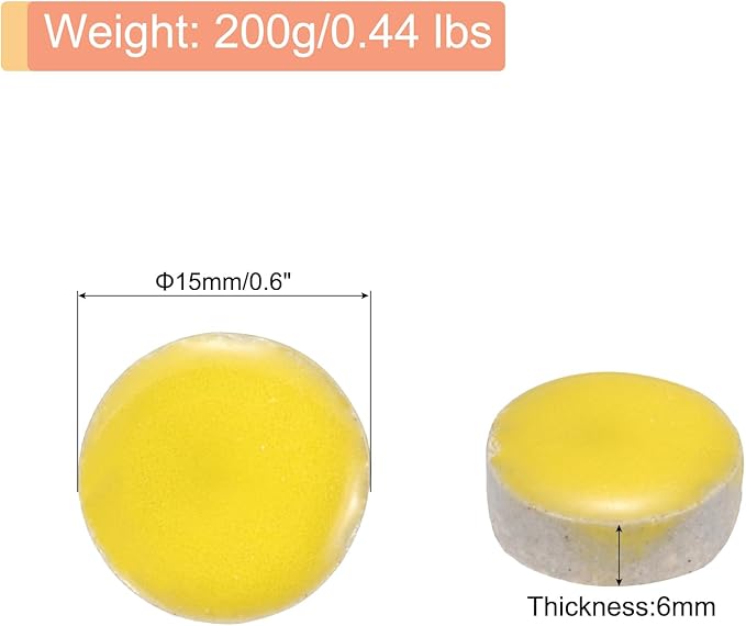 MECCANIXITY 200g Ceramic Mosaic Tiles for Crafts Bulk, Round Yellow Ceramic Tiles for Mosaic Kits Garden Stepping Stone Cup Mat