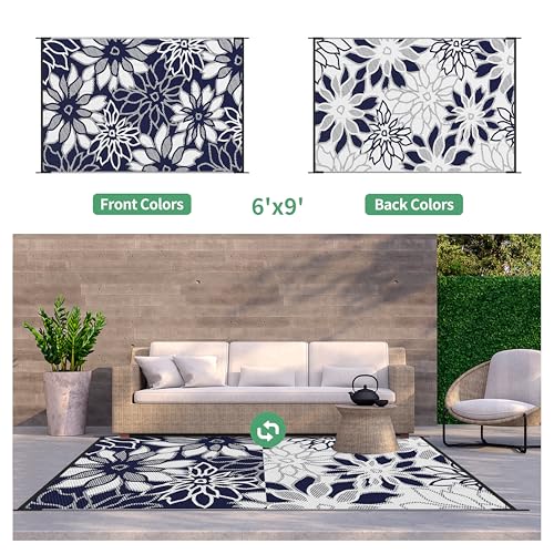 Outdoor Rug Waterproof Plastic Rugs for Patio