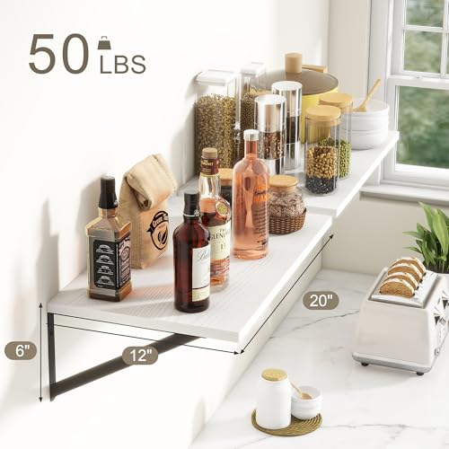 20 Inch Floating Shelves for Wall (2 Count)