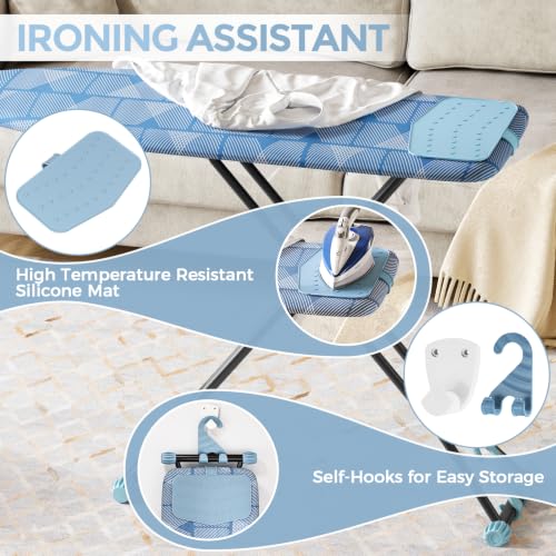 Foldable 7 Level Heigh Adjustable Ironing Board with Iron Rest
