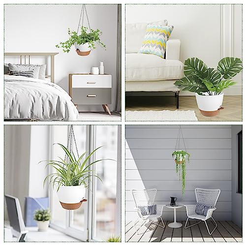 12 Inch Self Watering Hanging Planters for Indoor Outdoor Plants