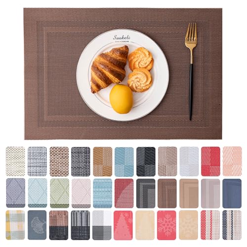 Placemats Set of 6 Washable Indoor (6 Count)