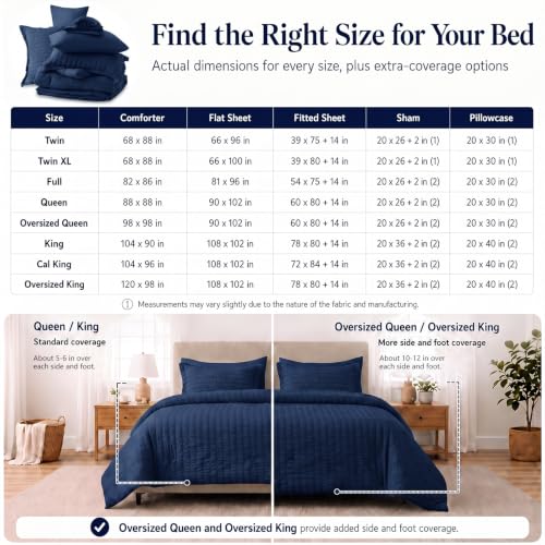 Oversized Queen Seersucker Comforter Set