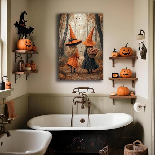 Fall Wall Art Witch Picture Decor