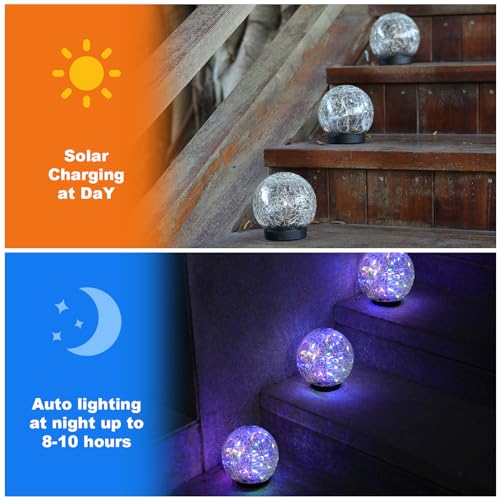 Solar Globe Lights Outdoor Waterproof