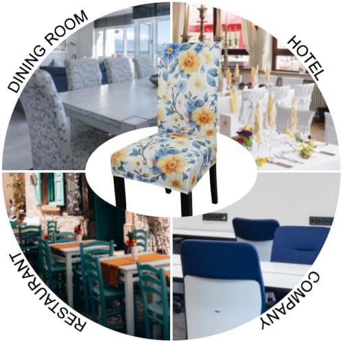 Pattern Chair Covers for Dining Room Set of 4