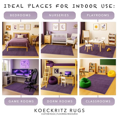 Soft & Colorful 9' x 9' Kids Classroom Area Rug