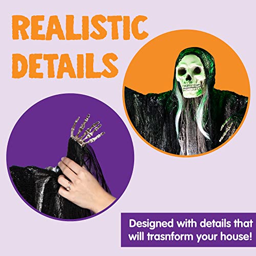 3 Pack Hanging Halloween Skeleton Ghosts Decorations (3 Count)