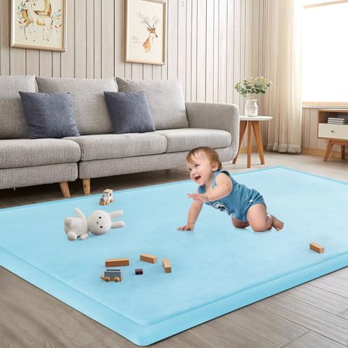 Baby Play Mat for Floor Nursery Muscle Mat Area Playroom Rug 39"x59" Elastic Foam 1.3" Thick Crawling Mat for Babies