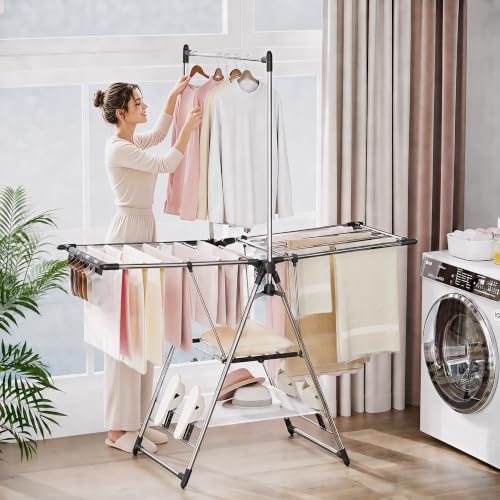 Clothes Drying Rack with High Hanger