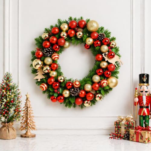 24ct Red Christmas Ornaments for Tree Decorations (34 Count)