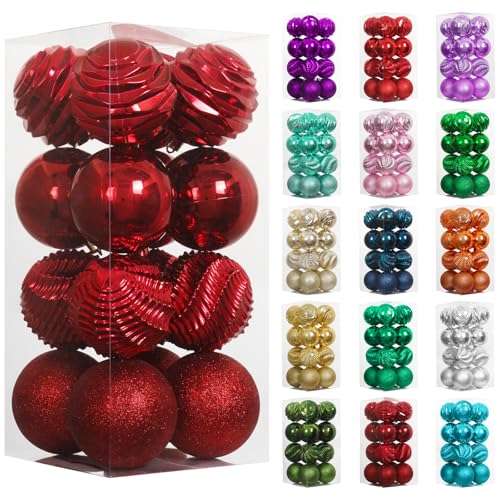 16ct Christmas Balls Ornaments (24 Count)