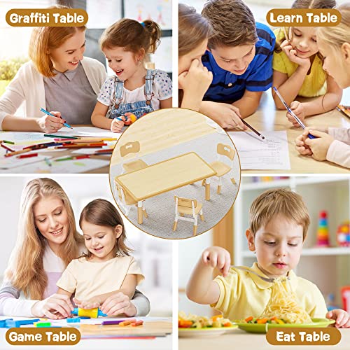 Height Adjustable Toddler Table and 4 Chairs Set