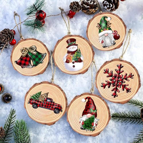 Wooden Christmas Tree Hanging Ornaments