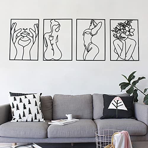 4 Pack Black Wall Art Décor (4 Count)