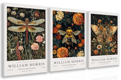 Wrapped Canvas Morris Dragonfly Floral Wall Art Set of 3 (3 Count)