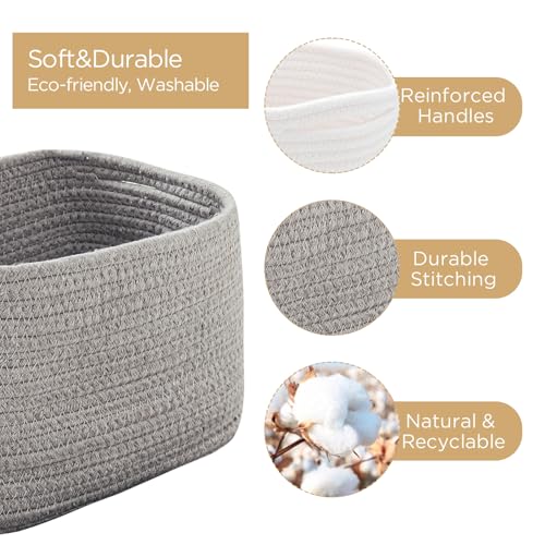 Small Cotton Rope Basket (3 Count)
