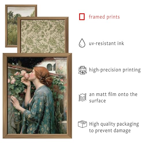 16 PCS Framed Vintage Wall Art Decor (16 Count)
