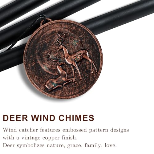 34" Deer Wind Chimes for Outside