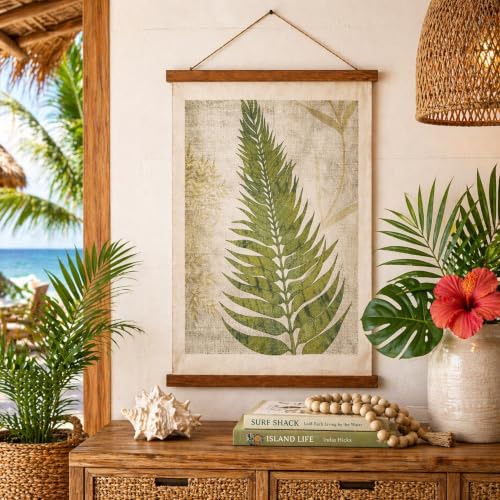 Botanical Fern Canvas Wall Hanging Tapestry