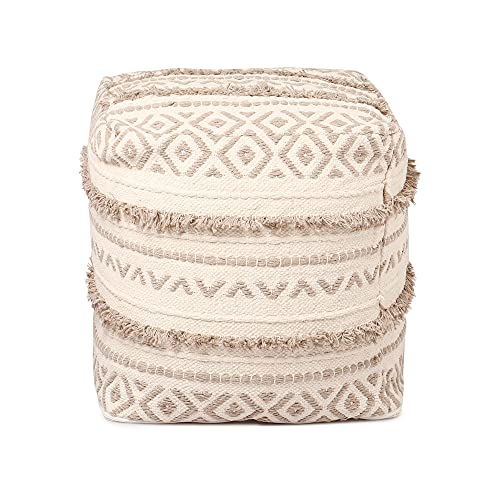 Pouf with Filler Cube Bean Bag Pouffe
